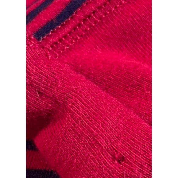 LRL Ralph Lauren Red Stripe Elbow Patch Long Sleeve Shirt Shoulder Zip Large - Picture 9 of 11